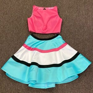 Pink and blue homecoming dress
